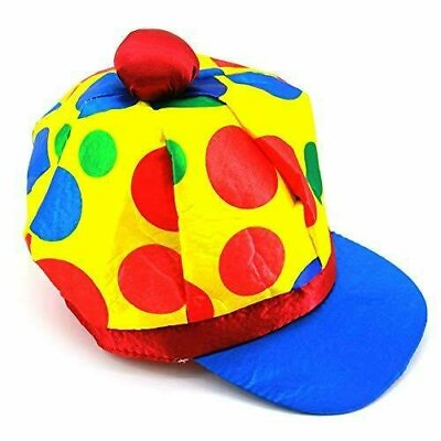 #ad Dress Up America Multicolored Polka Dot Clown Cap – one Size Unisex