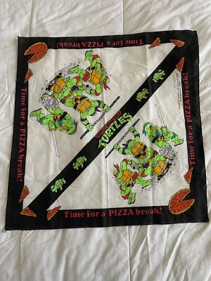 #ad Ninja TurtlesColorful 21 x21 1 2 Bandana Rare 1990#x27;s