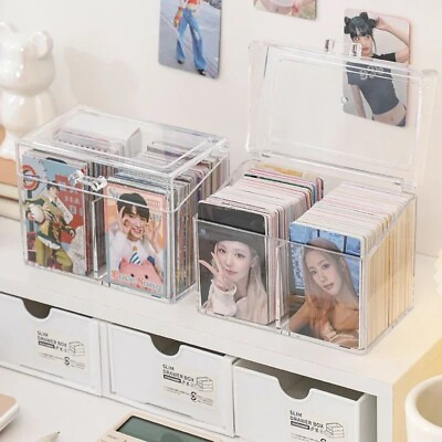 #ad Kpop Photocard Holder Idol Photo Storage Box Photo Card Protector Organizer Box