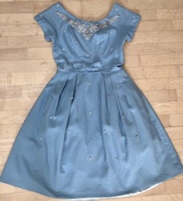 #ad Rare Vintage Fredericks Of Hollywood Powder Blue Dress. Circa 1950’s. Size S