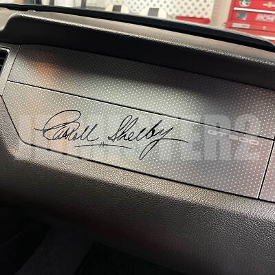 #ad Carroll Shelby Signature Sticker Vinyl Decal Mustang GT350 GT500 Cobra 9quot;