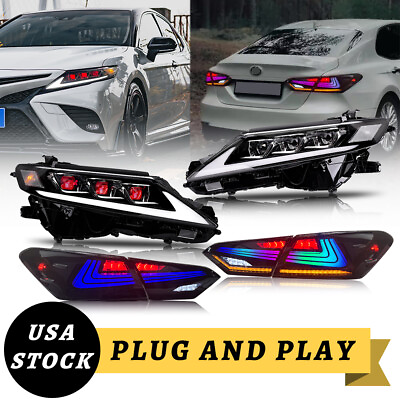 #ad LED Headlights amp; Tail Lights For Toyota Camry 2018 2023 Demon Eyes Lexus Style
