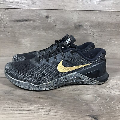 #ad Nike Metcon 3 AMP Gold Black Shoes Crossfit Sneakers 849808 003 Womens Size 9.5