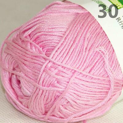 #ad AIPYARN 1SkeinsX50g Natural Smooth Bamboo Cotton Crochet Yarn Hand Knitting 30