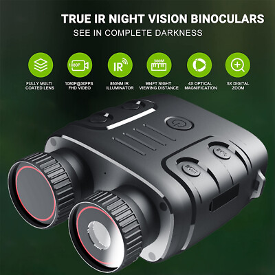 #ad 1080p Night Visions 5x Zoom Digital Binocular Infrared R18 Device 200m 300m Dark