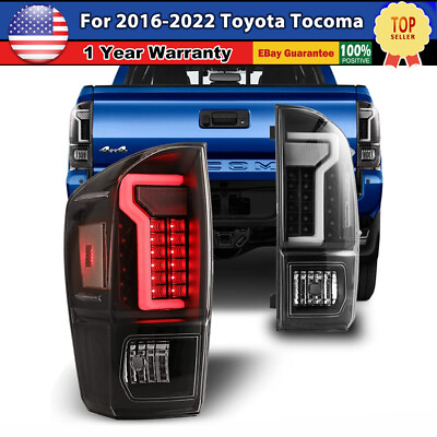 #ad LED Tail Lights Lamps Brake for 2016 2023 Toyota Tacoma Black Clear White Tube