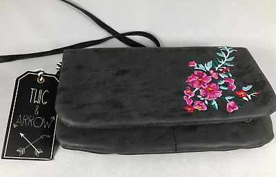 #ad TWIG amp; ARROW WOMENS CROSSBODY WALLET PURSE EMBROIDERED WITH MAGNETIC CLOSURE