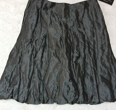 #ad Ralph Lauren Black Label Womens Black Metallic Bubble Skirt Size 14 New $698