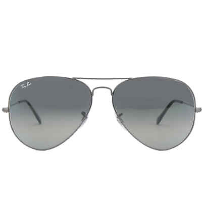 #ad Ray Ban Aviator Gradient Grey Unisex Sunglasses RB3025 004 71 62 RB3025 004 71