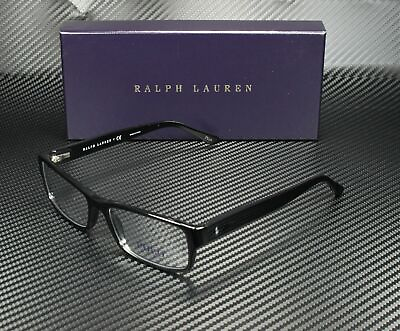 #ad Ralph Lauren Polo PH2065 5001 Shiny Black Rectangle Men#x27;s 58 mm Eyeglasses