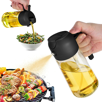 #ad 16Oz Oil Dispenser Bottle for Kitchen 2 in 1 Olive Oil Dispenser and Oil Spray