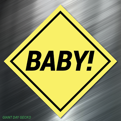 #ad Reflective BABY ON BOARD Safety Decal nighttime visible sticker Car SUV Decal