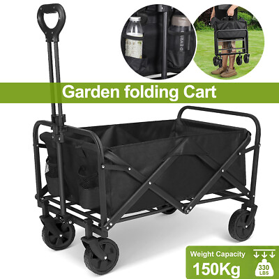 #ad Wagon Folding Cart Collapsible Garden Beach Utility Outdoor Camping Sports 330lb