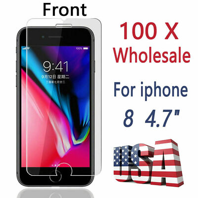 #ad 100 x Tempered Glass For Apple iPhone 6S 7 8 Plus X XS XR 11 12 13 14 15 Pro Max