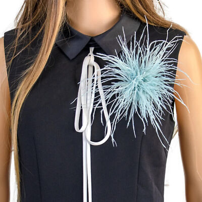 #ad 1Pcs Retro Ostrich Feather Brooch Scarf Clip Clothing Decorative Breast Flower