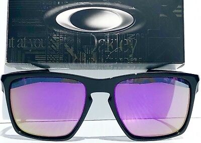 #ad NEW* Oakley SLIVER XL Black POLARIZED Galaxy Violet 2 lens set Sunglass 9341