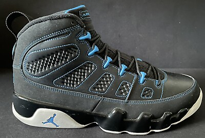 #ad 2012 Nike Air Jordan Retro 9 Black Photo Blue Shoes Size 9 VNDS Rare 302370 007