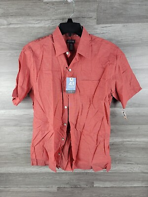 #ad Van Heusen Mens Flex Shirt Regular Fit Button Front Shirt Size 14 14.5 size S