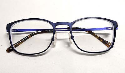 #ad Morel Eyeglasses Frames Only Made in France Blue Metal 48 18 135