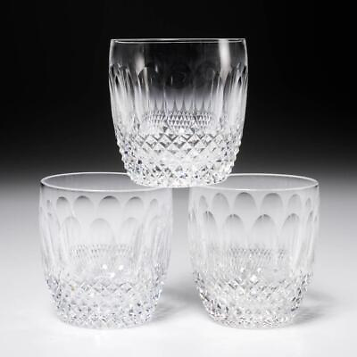 #ad Waterford Crystal Colleen Cut Old Fashioned Rocks Short Glasses 3pc Lot 3.5quot;h
