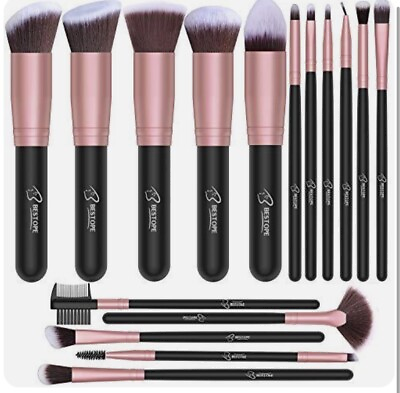 #ad BESTOPE Makeup Brushes 16 PCs Makeup Brush Set Premium Synthetic Foundation