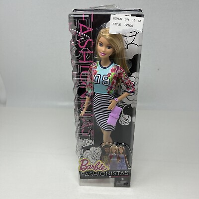 #ad Barbie Fashionistas 7 Sporty Stripes NIB 2014 Mattel CLN61