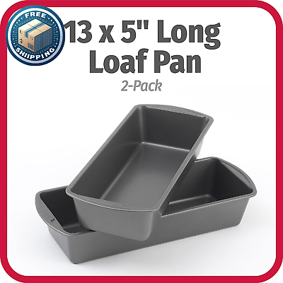 #ad Good Cook Set of 2 Extra Large 13#x27;#x27; X 5#x27;#x27; Nonstick Steel Bread Loaf Pan Gray ✅✅✅