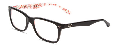 #ad Ray Ban RX5228 Unisex Designer Reading Glasses Black Crystal Red White Logo 53mm