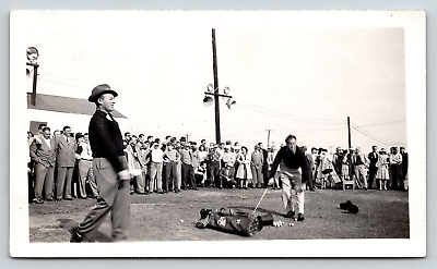 #ad Old Vintage Antique Golf Sport Photo Image Picture People Crowd Man Bing Crosby?