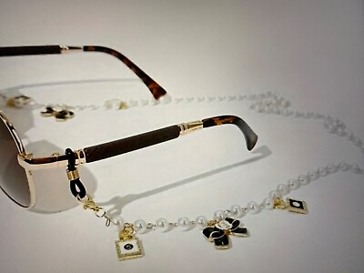 #ad Faux Pearl Beaded Glasses Chain Anti Slip Sunglasses Reading Glasses