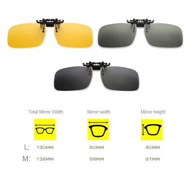 #ad Flip Up Clip on Sunglasses Polarized Glasses Driving Anti Glare Men Women UV400