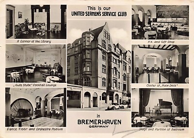 #ad United Seaman#x27;s Service Club Bremerhaven Germany Posted Army 1952