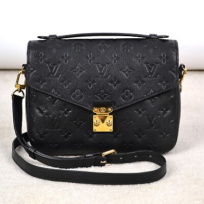 #ad Louis Vuitton Metis Pochette Black Empreinte Leather Shoulder Bag Handbag Purse