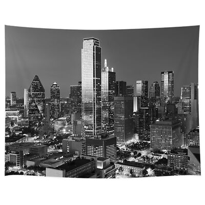 #ad New York Architecture Black White Tapestry Wall Hanging Fabric Posters 60x40in