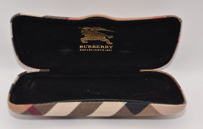 #ad BURBERRY MULTI COLOR SUNGLASSES EYEGLASSES CASE HARD CASE CLAMSHELL ITALY