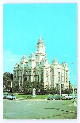#ad Postcard Court House Lockhart Texas Caldwell County