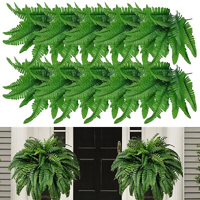 #ad 22in Lifelike Light Impervious Man Made Fern Fern Green With Realistic Fern