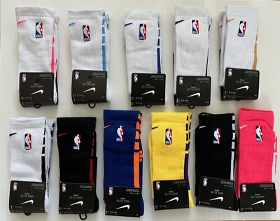 #ad Nike NBA ELITE Crew Basketball Socks DRI FIT Size Large. **Many Colors**