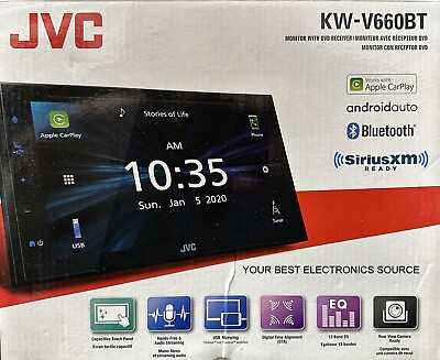 #ad NEW JVC KW V660BT 2 DIN Car Audio Receiver DVD Apple CarPlay amp; Android Auto