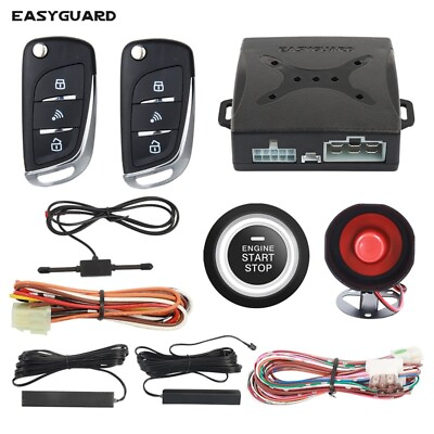 #ad EASYGUARD Pke Auto Start Keyless Entry Car Alarm remote engine start DC12V