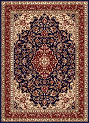 #ad Blue Medallion Vines Oriental Area Rug Oriental Scrolls Bordered Persien Carpet