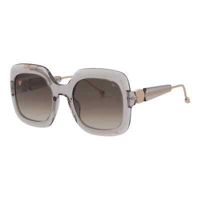 #ad Philipp Plein Women Sunglasses Oversized Square Transparent Frame SPP065S 03GU
