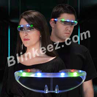 #ad LIGHT UP Stellar Party Sunglasses Raver Light Up Flashing Blinking FUN