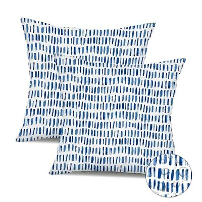 #ad Blue Outdoor Pillow Covers 18x18 Set of 2 Outdoor Waterproof 18 x 18 Inch Blue2