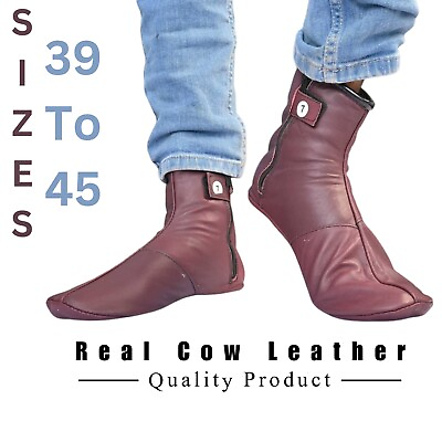 #ad Men#x27;s Women#x27;s Unisex Halal Cow Leather Socks Khuff With Available Sizes 39 45