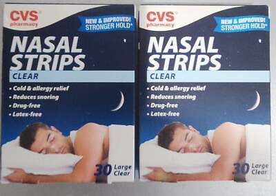#ad CVS Nasal Strips Large Clear 2 X 30 ct $12.49