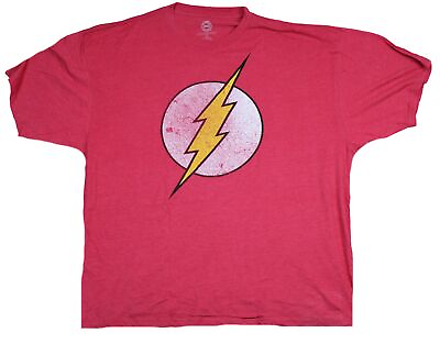 #ad Flash Adult New T Shirt Super Distressed Classic Bolt Logo