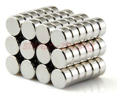 #ad 100PCS Strong N50 1 4x1 8 Inch Rare Earth Neodymium Cylinder Magnet