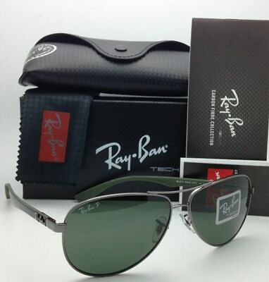 #ad RAY BAN POLARIZED Sunglasses TECH SERIES RB 8313 004 N5 61 13 Gunmetal w G 15