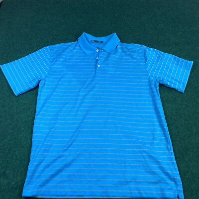 #ad Vintage Nike Tiger Woods Collection Mens L Golf Polo FitDry Athletic Shirt Blue